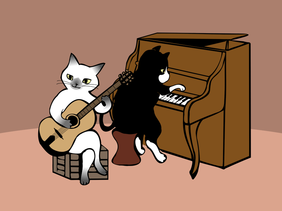 ギターとピアノ、両方で！